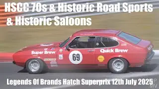 HSCC 70s & Historic Road Sports & Historic Saloons Legends Of Brands Hatch Superprix 12th July 2025