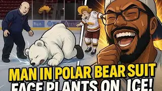 Polar Bear Slips on Ice and Regrets Everything ❄️😂#PolarBearFails #ZooFails #fyp #fypシ゚viral