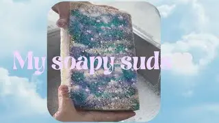 ASMR Sudsy sponge squeezing: HEAVENLY PRETTY SUDS! Saved product pt. 1/2