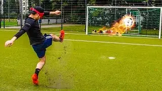 LUSTIGE FU&szlig;BALL CHALLENGE LATTENSCHIE&szlig;EN + BESTRAFUNGEN !