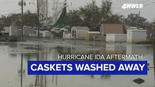 Tombs, caskets washed away from resting place in Lafitte cemeteries
