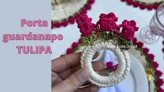 Porta guardanapo TULIPA 🌷 #crochê #crochet