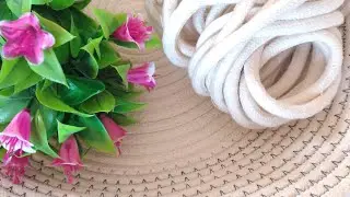 CESTO COM CORDA DE 8MM #rope #cesto #cestaria #dicas #crossstitch