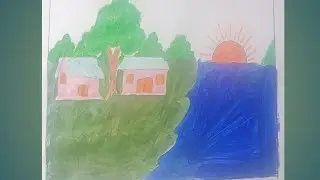 How to Draw a Beautiful House with Watercolours | Easy Watercolor House Painting for Beginners