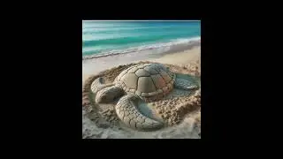 Serenity in Sand: Turtle Sculpture | Sands of Wonder | Ocean-Inspired Art