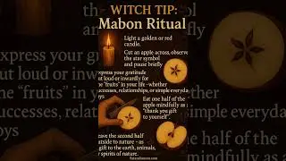 #Mabon #AutumnEquinox #WitchTip #Witchcraft #PaganRitual #WheelOfTheYear #ModernWitch #NatureMagic