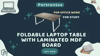 Foldable Laptop Table with Laminated MDF Board, Aluminium Legs #unboxing #trending #viralvideos