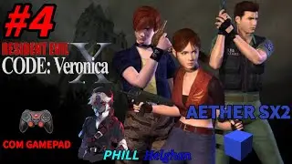 Resident Evil Code Veronica X #4 (gameplay definitiva com gamepad) AetherSX2 