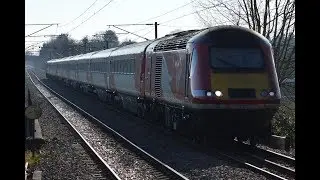 Trains at Grange Park (feat. ECML diverts) | HL - 24/02/2018