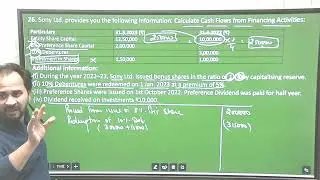 Ch.6 Cash Flow Statement Imp Prac. Ques 26,27