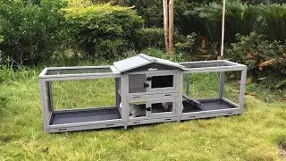 Aivituvin AIR65 Indoor Rabbit House Easy Moving Large Bunny HutchInner Space 14 57ft&sup2;