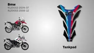 LabelBike&reg; STICKER 3D in GEL-kompatiblen Tankpad f&uuml;r Bmw R1200 GS 2004-2012 Motorr&auml;der