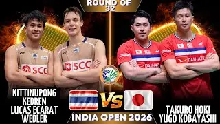 สู้ต่อไป! อย่ายอมแพ้ 🔥 KEDREN/WEDLER (THA) พบ HOKI/KOBAYASHI (JPN) | Yonex India Open 2026 Badminton