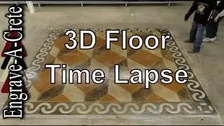 Engrave-A-Crete 3D Floor | Time Lapse | Decorative Concrete Training