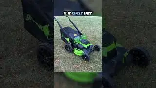 Электрическая газонокосилка Greenworks 80 В, ширина скашивания 25 дюймов ⚡ Тихая, мощная и без бе...