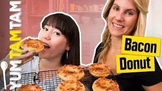 DONUT mit BACON-Topping? // Bacon-Donut mit Ahornsirup-Glasur // #yumtamtam