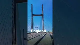 Prince of Wales Bridge - Second Severn Crossing passing through with peaceful calm  background music