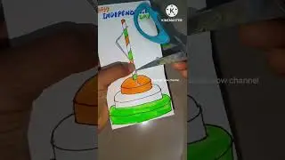 DIY/Art and craft/Independence day 3d card making tutorial/handmade tricolour card/homemade indian