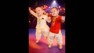 Small twin baby boys dance on teen peg song 🕺🕺 #ai #baby #cute #shorts