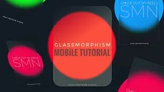 Real Glassmorphism card hover effects| Mobile Tutorial using Pixellab