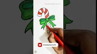 Christmas candy drawing | Christmas drawing | Christmas candy cane drawing easy #drawing  #shorts