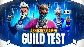 🔴FREE FIRE LIVE GUILD TEST CUSTOM ROOM | FF LIVE GUILD TEST |#fflive #liveguildtest #abhishekgamer