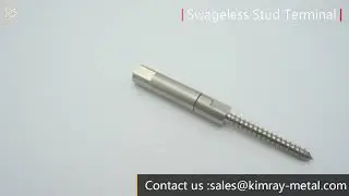 Stainless Steel Swageless Terminal with Wood Thread