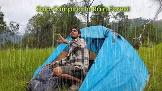 Solo Camping In Extreme Rain Weather Of Uttarakhand || Extreme Weather Camping || Kamal Camper