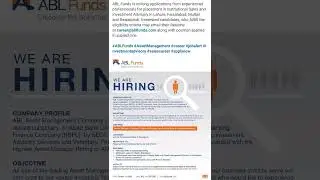 ABL Funds #job #fastjobs #humanresources #jobsearch #hiring  Jobs