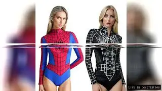 Superhero Spiderman Bodysuit for Women Captain America Cosplay 3D Print Long Sleeve Swimsuit Adult H