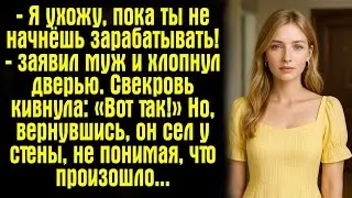 — Я ухожу, пока ты не начнёшь зарабатывать! — заявил муж и хлопнул дверью. Свекровь кивнула: «Вот...