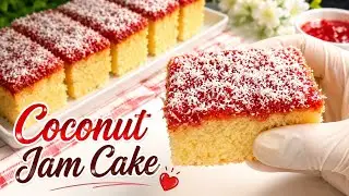 Coconut Jam Cake Recipe || Bakery Jam Cake Recipe || Easy Baking For Beginners || Coconut Cake #food