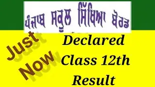 PSEB Declared class 10+2 result || arts || commerce || medical || non medical | pseb.ac.in