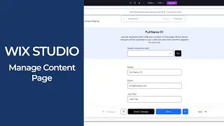 Wix Studio | How To Create A Manage Content Page for Wix CMS