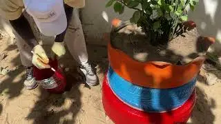 Secteur 6-PRODEV4: journée peinture pots et taillage fleurs
