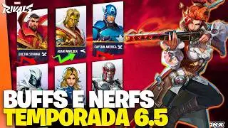BUFFS E NERFS TEMPORADA 6.5 DO MARVEL RIVALS