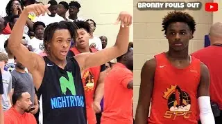 LeBron James Jr Gets Challenged By The Henderson Twins! EYBL Peach Jam 2019