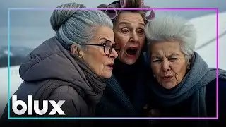 Amazon &ldquo;Sledding&rdquo; Commercial &mdash; Old Ladies Joy Ride 😂 (AI Parody Edition) | #blux