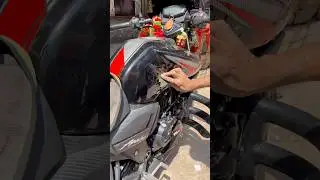 Tank scratches removed😱Tvs Apache rtr #shorts