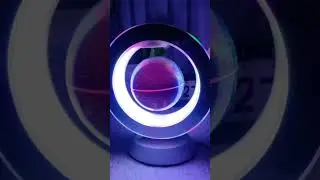 Magnetic Levitation Floating Globe - Levitating O Shape Globe with LED Lights for Educational
