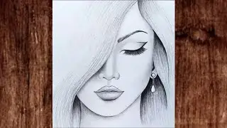 Beautiful Girl Drawing | Easy Girl face Art | Simple and Lovely Girl Sketch for Beginners | Drawing