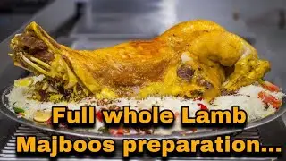 #Realtastehunter #foodvloger whole lamb majboos preparation - Kuwait | Arabic food | Majboos