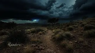 Lightning Over the Wasteland | Relaxing Dark Storm Ambience