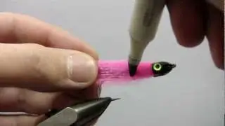 Fly Tying Pink Brush Streamer