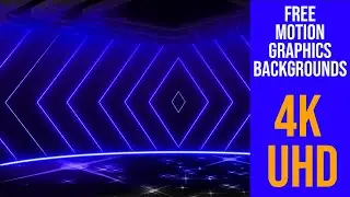 NEON BLUE STAGE UHD 4K ||FREE MOTION BACKGROUNDS 4K
