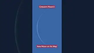 Crescent Moon on Morning 18 May 2023 #Moon #crescent #youtubeshorts #shorts