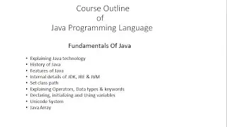 Java Bangla Tutorial Part 01 - Course Outline