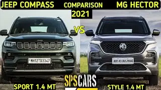 MG HECTOR (STYLE 1.5 MT) VS JEEP COMPASS (SPORT 1.4 MT) Comparison - Which one is better?