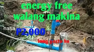 Ram pump/ 100meters paakyatin ang tubig. napaka lakas kahit walang makina.