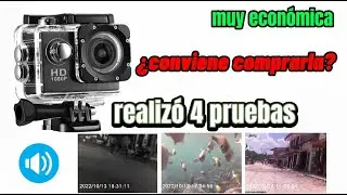 C&aacute;mara sport barata / &iquest; 𝗤𝗨𝗘 𝗧𝗔𝗡 𝗕𝗨𝗘𝗡𝗔 𝗘𝗦 ? / HD 1080P / SUMERGIBLE